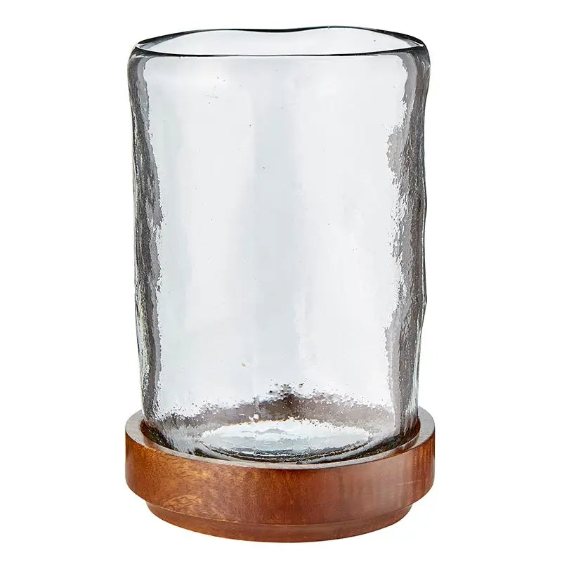 Glass candle holder