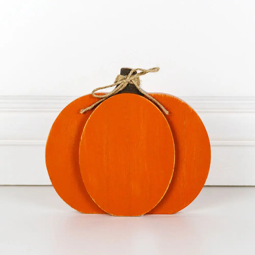 Chunky wood pumpkin sitter