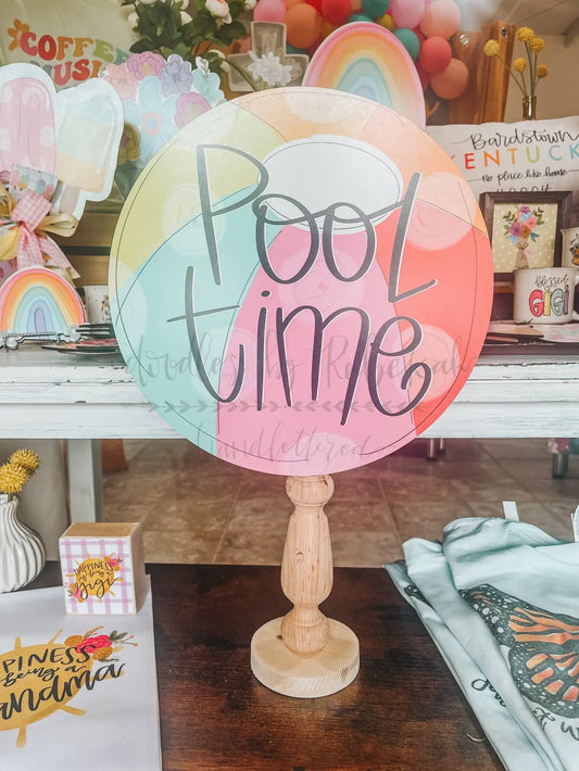 Pool Time topper (base not included)