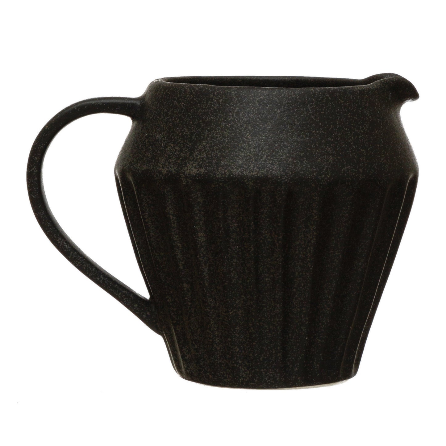 Small black stoneware pitcher