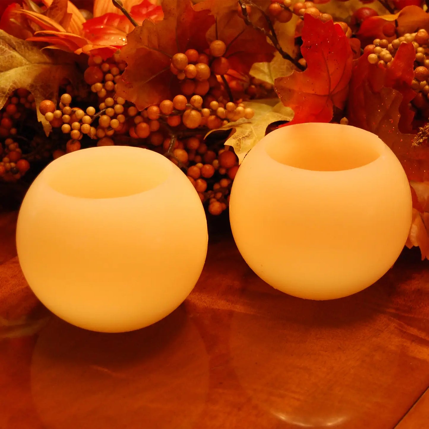 Battery Operated Round Wax LED Candles