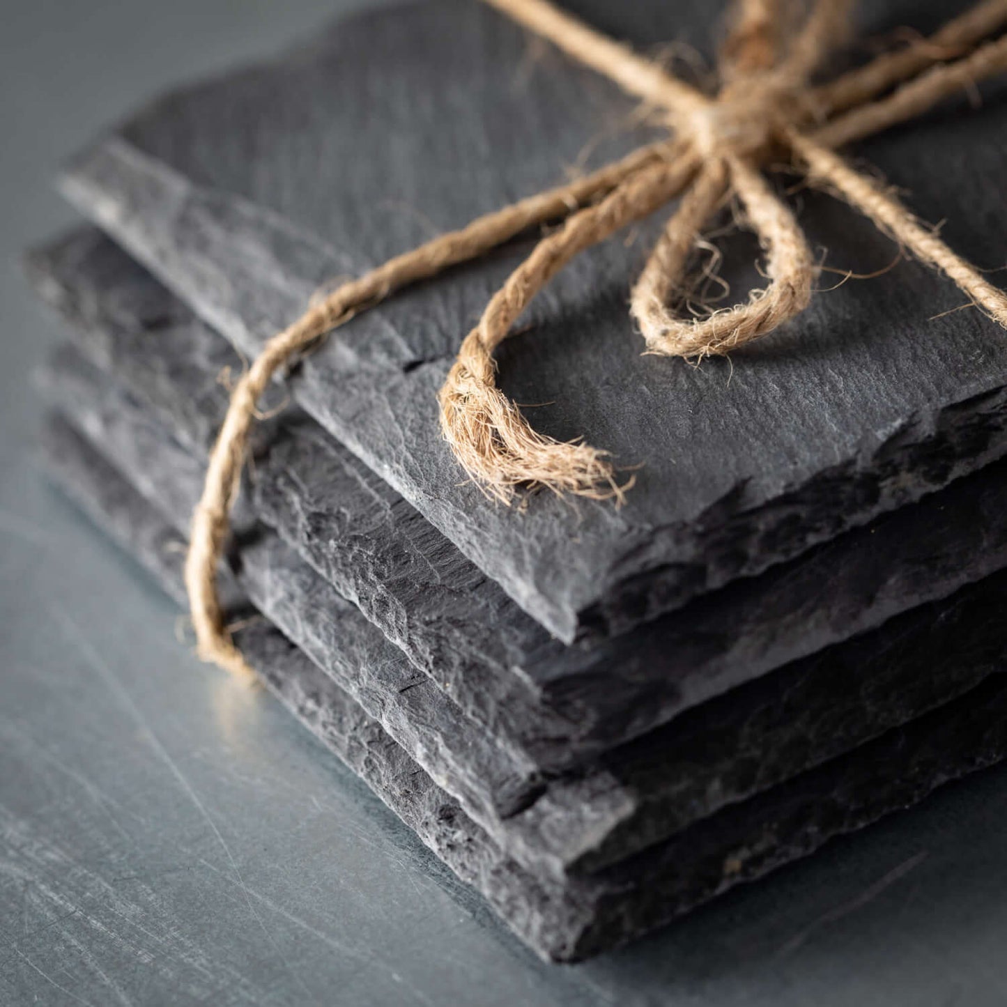 Slate Live-Edge Candle Coasters